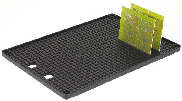 Zásuvný držák DPS s důlky -  352 x 252 x 15 mm